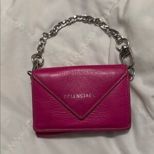 Authentic Balenciaga wallet and off brand purse and chain